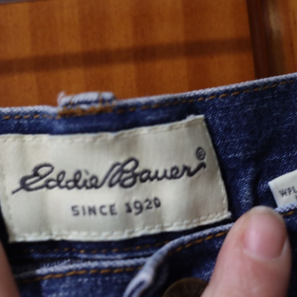 Eddie Bauer Blue Ankle Cropped Jeans Classic Indigo Preppy 90s Vintage 12 - Picture 10 of 12